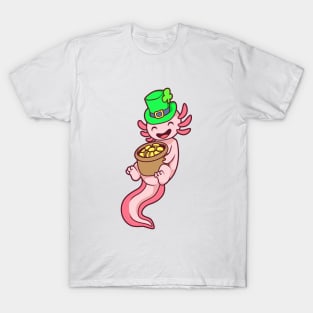 Axolotl Leprechaun - St Patricks Axolotl T-Shirt